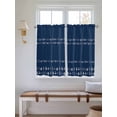 thumbnail image 2 of Rustic Botanical Bathroom Window Curtain, Japanese Herb on Navy Blue Simple Art Light Filtering Coffee Kitchen Curtains, Bedroom Living Room Curtains 2 Panel 84"x45", 2 of 6