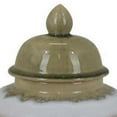 thumbnail image 3 of Benjara BM312719 15 in. Ceramic Home Decor Temple Jar with Lid Earth Toned, Brown & White, 3 of 5