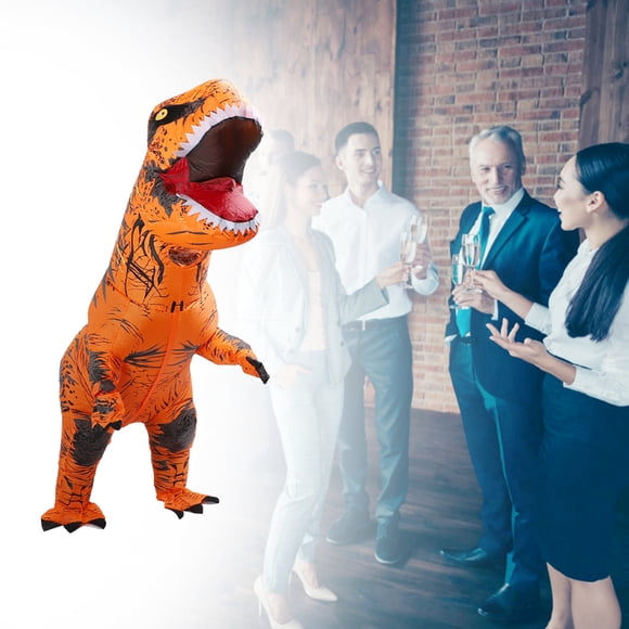 Inflatable Dinosaur Costume, Lightweight T Rex Costume Clear Printing Realistic Craftsmanship for Purple,Blue,Orange,Yellow,White