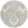 thumbnail image 2 of Addison Rugs Chantille Indoor/Outdoor Transitional Mid-century Modern Ivory Washable Round Rug, 8' x 8', 2 of 6