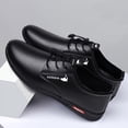 thumbnail image 1 of Zapatos formales de cuero para hombre, zapatos informales de negocios, zapatos de suela suave con cordones, zapatos deportivos ligeros, zapatos transpirables, 1 of 4