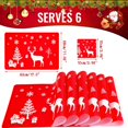 thumbnail image 2 of 12pcs PVC Christmas Placemats and Coaster, Heat Resistant Plastic Reindeer Set Washable Table Home Party Christmas Dinner Decoration, 2 of 5