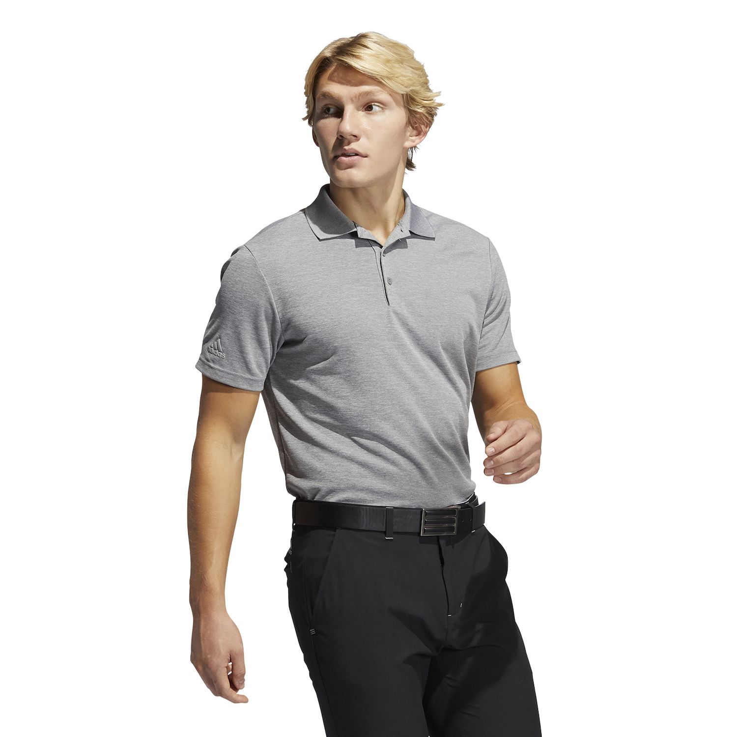  GOLF PRIMEGREEN グレー セットアップ Men's adidas Primegreen Performance Golf Polo Color: Green Heather