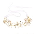 thumbnail image 2 of Diadema de flores para boda, diamantes de imitación blancos, perlas falsas, brillante, elegante, dulce, tocado de flores nupciales, 2 of 10