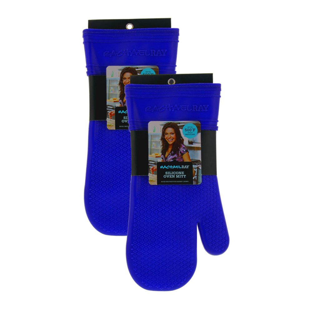 Rachael Ray Silicone Kitchen Oven Mitt with Quilted Cotton Liner