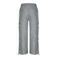 thumbnail image 6 of Womens Cargo Pants with Pockets Outdoor Casual | Durable & breathable, workout cargos, stretch sweatpants, drawstring elastic waist, hiking, outdoor, running, 6 of 7