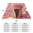 thumbnail image 3 of Honeii Makeup Brush on Pink Glitter Print Fleece Blanket - Throw Blanket for Bed, Sofa, Couch, Camping, and Travel , Microplush Ultra Soft Warm Blanket-60"x50", 3 of 7