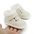 thumbnail image 5 of Emy Dola Unisex Baby Girls Boys High Top Sneaker Winter Booties Soft Sole Anti-Slip Faux Fur Lined Newborn Infant Prewalker First Walking Shoes, 5 of 9