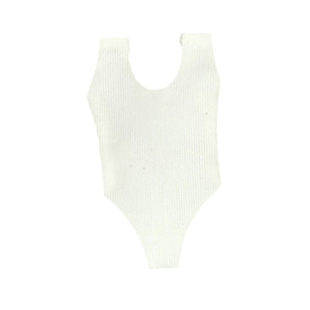 Ropa para figuras de acción a escala 1:12, traje de baño para figuras femeninas de 6 pulgadas, accesorios de vestuario elegantes, ropa para muñecas de Blanco