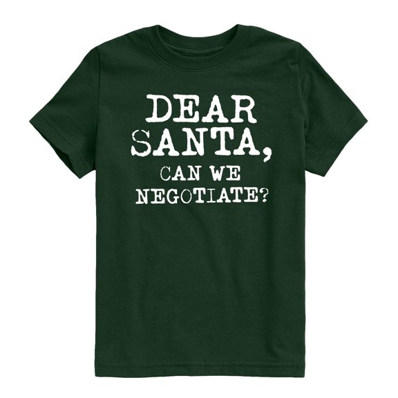 Instant Message - Dear Santa Can We Negotiate Short Sleeve Graphic T-Shirt