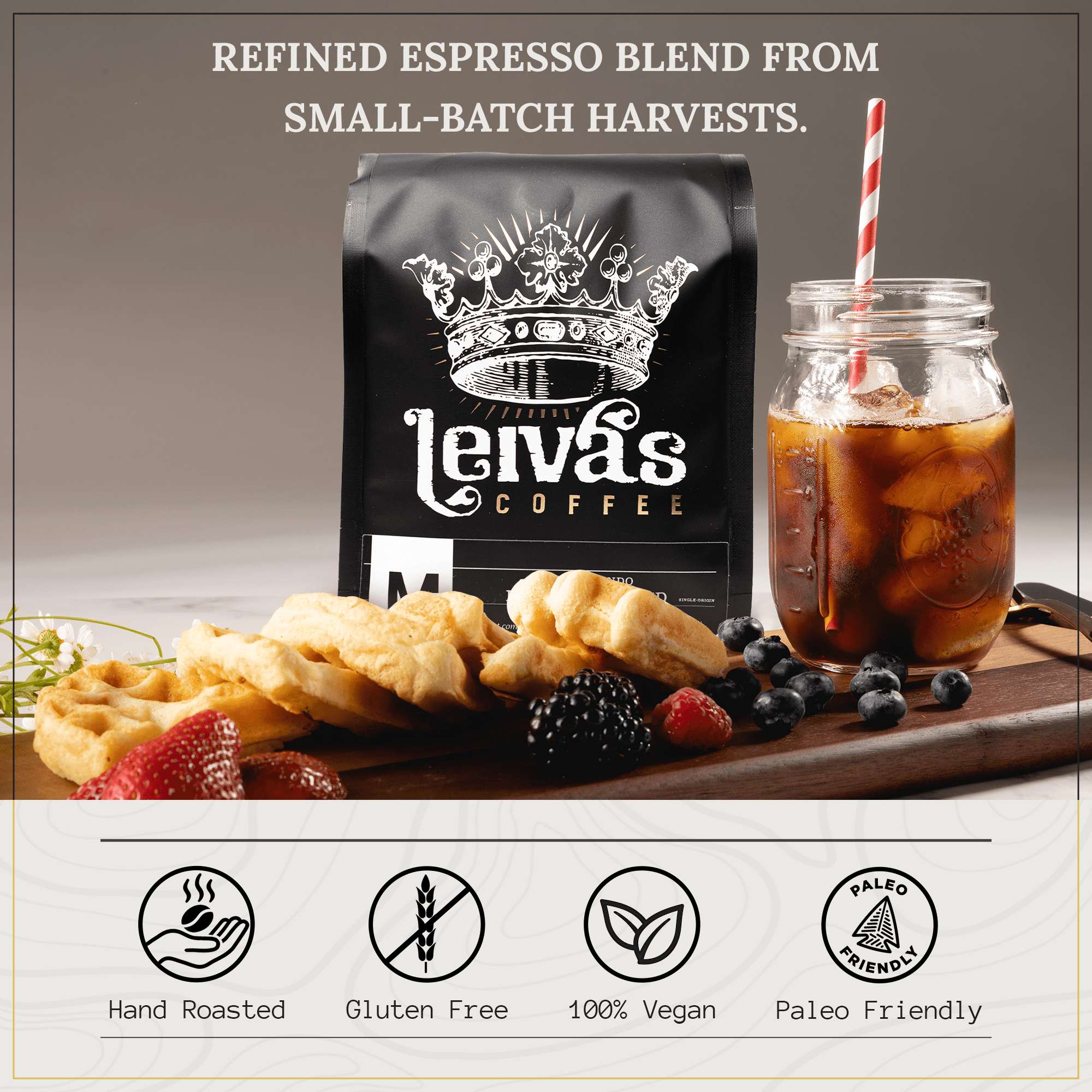 Leiva’s Medium Roast Espresso Beans (8oz), Roasted to Order, Micro-Lot Guatemalan Beans – Don Armando Espresso Coffee Bean w/ Chocolate, Citrus & Hazelnut Notes - Smooth, Low Acidity Roast (2 Pack)