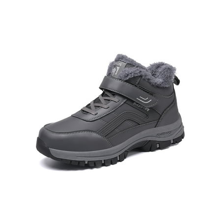

Eloshman Unisex Hiking Shoes Comfort Sneakers Lace Up Snow Boots Trekking Athletic Sport Walking Shoe Non-Slip Boot Gray 10