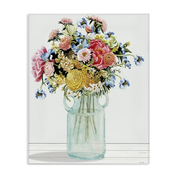 Stupell Industries Country Classic Bouquet Floral Painting Wrapped Canvas Canvas Art Print Wall Art, 16 x 20