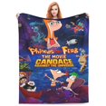 thumbnail image 2 of Phineas And Ferb Throw Blanket Soft Cozy Warm College Printing Oversized Lightweight Home Decoration All Seasons For Sofa Bed Couch Bedroom, 2 of 8