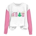 thumbnail image 6 of Uxgjfwu Christmas Sweatshirt for Girls Raglan Sleeve Crewneck Shirts Sweatshirt Kids Long Sleeve Shirts Big Girls Pullover Tops, 6 of 6