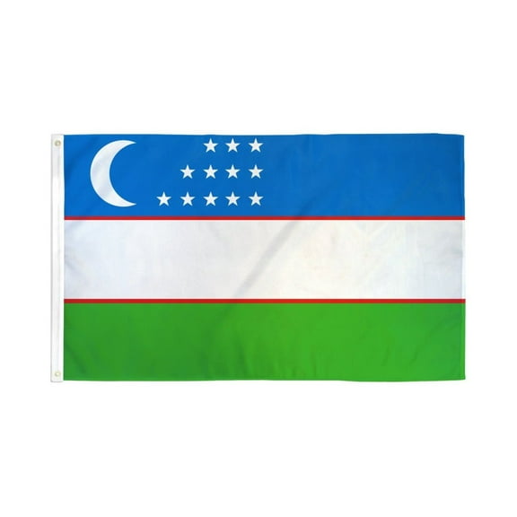 Uzbekistan Flag 3x5ft Poly