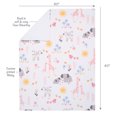 thumbnail image 2 of Lambs & Ivy Jazzy Jungle White Fleece Safari Animals Soft Baby Blanket, 2 of 9