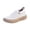 Khaki, variant on Knit Mesh Slip-On Sneakers, Platform Slip On Shoes for Women Knit Fashion Painted Lightweight Comfortable Casual Fall Shoes Outdoor Travel Work Comfort Women's Sneakers, Black 6