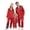 Red, variant on HNMKIU Father Son Matching Christmas Pajamas Family Sleepwear Sets Long Sleeve Silk Like Loungewear Outfit for Parents Kids Holiday Cozy Nightwear