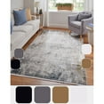 thumbnail image 5 of Feizy Cadiz Modern Abstract, Ivory/Taupe/Gray, 1'6" x 1'6" Swatch Sheen Industrial Distressed Floor Rug for Living room Bedroom, 5 of 10