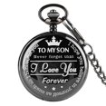 thumbnail image 1 of Collar de reloj de bolsillo con texto en inglés, letras de moda europea y americana, reloj de bolsillo de cuarzo, regalo, joyería, llavero, 1 of 6