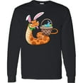 thumbnail image 3 of Inktastic Easter Cute Snake with Basket and Bunny Ears Long Sleeve T-Shirt, 3 of 5