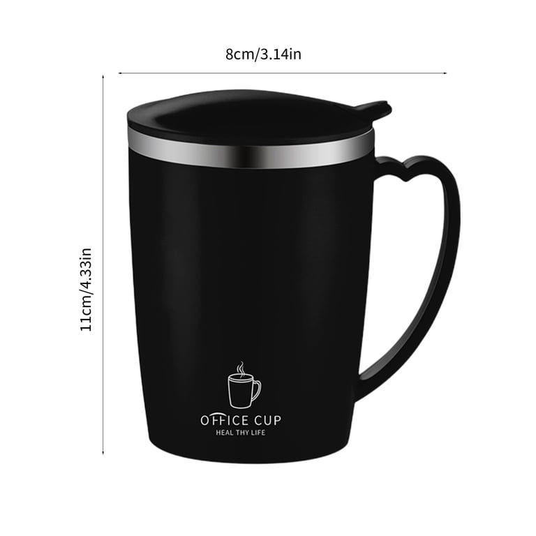 10oz Insulated Coffee Mug With Lid,Stainless Steel Coffee Cup,Double Wall  Vacuum Coffee Tumbler With HAndle,Premium Thermal Travel Coffee Mug