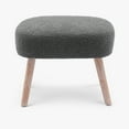 thumbnail image 6 of WestinTrends 21" Wide Square Upholstered Cushion Ottoman Foot Stool, Gray, 6 of 10