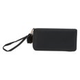 thumbnail image 4 of Unique Bargains 1 Pc Coin Purse Wallet Portable W-Shaped Corrugated Plush Ball Zipper Coin Purse Pouch Black, 4 of 5
