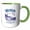 Green/White, variant on 3drose, Michigan State, the Usa. the Great Lakes State. Established in 1837, 11oz Two-tone Green Mug
