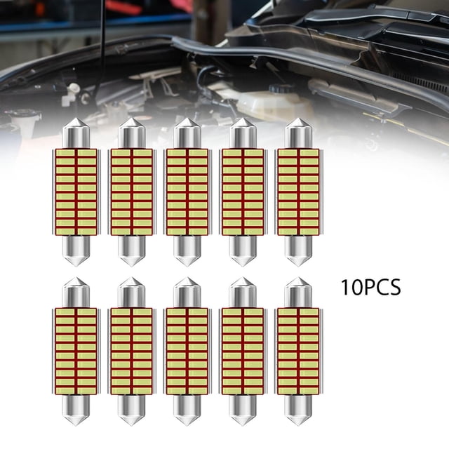 DYNWAVECA Generic Car Interior Light Dome Light Bulbs Bright Tail Cab Lights Bulb Sturdy Car LED Bulbs Reading Light for Suvs Trucks 39mm