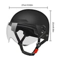 thumbnail image 2 of Casco deportivo ajustable para bicicleta eléctrica (negro), 2 of 4