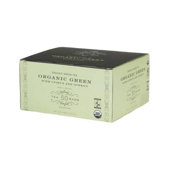 Harney & Sons, Organic Green with Citrus & Gingko, Organic Green Tea, 3.17 oz, 50 Count