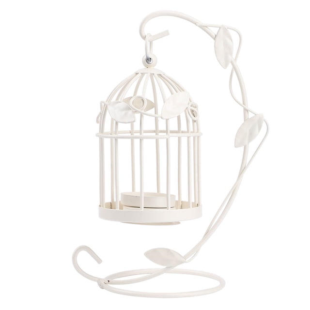 Cage Candlestick,Innovative Iron Leaves Hollow Home Decoration Candlestick Next-Gen Design