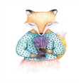thumbnail image 3 of Cartoon Duvet Cover Set, Fox Lavender Bouquet Scent Calming Drawing Plain Background, Decorative 3 Piece Bedding Set with 2 Pillow Shams, King Size, Beige Blue Violet, by Ambesonne, 3 of 3