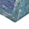 thumbnail image 4 of 8' X 10' Teal Blue Purple And Pink Abstract Washable Indoor Outdoor Area Rug, 4 of 5