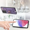 thumbnail image 6 of Feishell for Samsung Galaxy A23 4G Back Wallet Case with 360° Rotatable Ring Kickstand Support Car Mount,Premium PU Leather Shockproof Card Holder Magnetic Button Phone Case for Women Men,Purple, 6 of 8