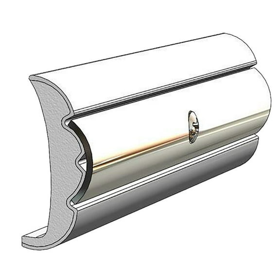 TACO Rigid Vinyl Flex-Core Rub Rail 1.58" x .635" - Frosty... [V21-9959WHC60D-1]