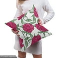 thumbnail image 5 of Ambesonne Spring Fabric by the Yard Upholstery, Peonies Botanical Pattern, 10 Yards, Magenta and Peacock Green, 5 of 5