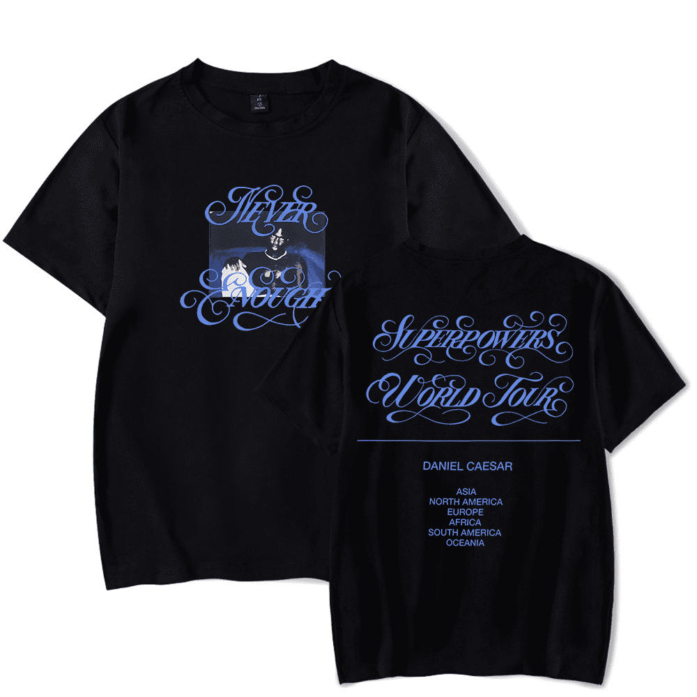 Daniel Caesar T-Shirt Superpowers World Tour Merch T Shirt Short