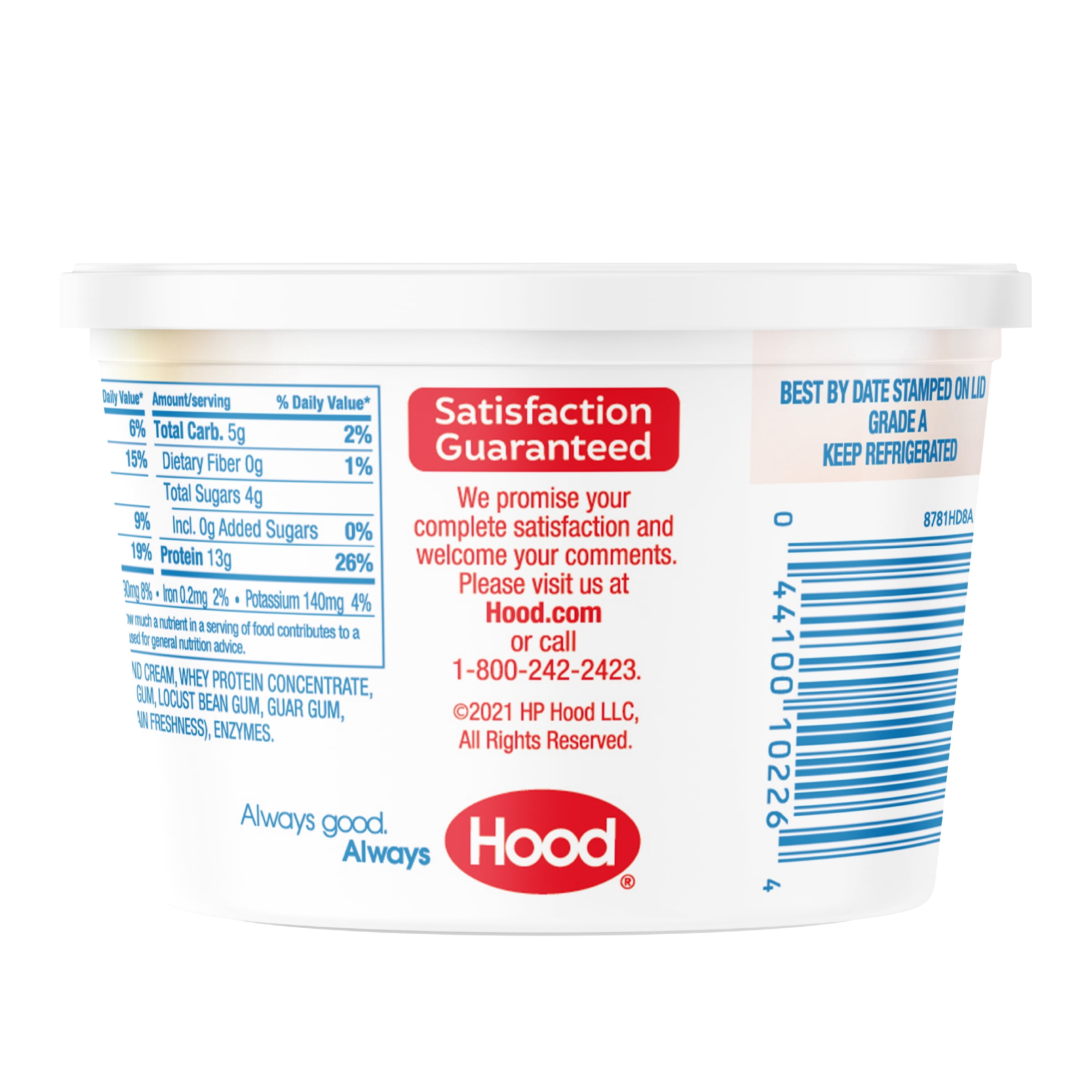 Hood 4% Cottage Cheese Small Curd with Chive, 16 oz