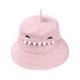 thumbnail image 4 of Bobifish Boys Girls Hat Outdoor Hiking Beach Cartoon Shark Applique Hats Breathable Mesh Adjustable Lightweight Bucket Sun Hats, 4 of 4