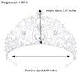 thumbnail image 2 of Diademas y coronas plateadas para mujer Glinda Bubble Crown Crown Crystal Queen Crown Princess, diademas para bodas, bailes de graduación, cumpleaños, Halloween, fiesta de Navidad, 2 of 6