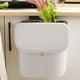 thumbnail image 4 of ¡Precios Increíbles!, Cubo de basura para cocina, hogar, armario, puerta, colgante, sin perforaciones, de plástico, con tapa, para baño, adhesivo, para colgar, con tapa, sin olor Akmoler, 4 of 7