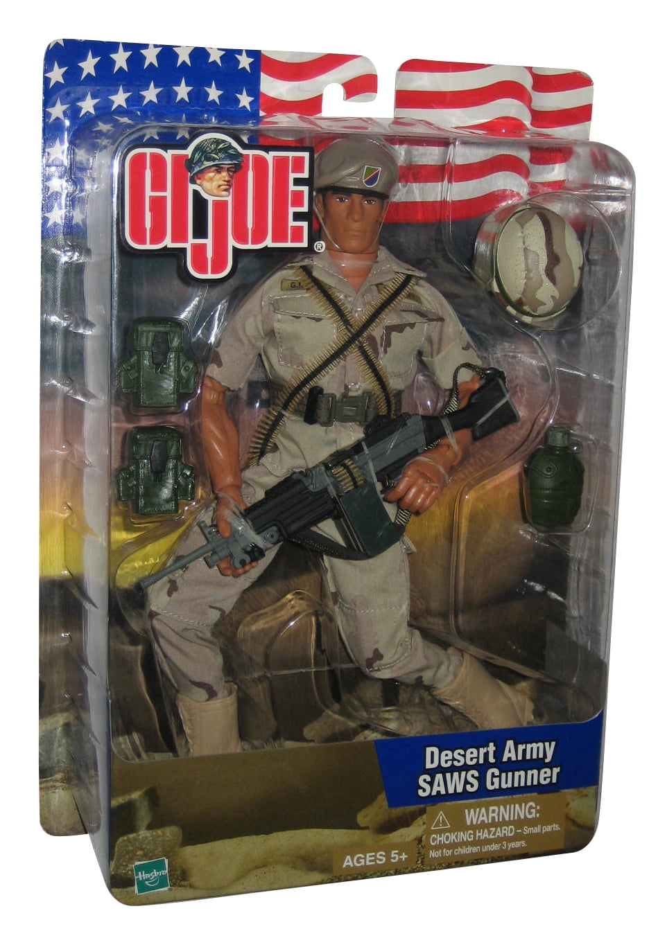 GI Joe Desert Army SAWS Gunner 12 Inch Hispanic Version Figure