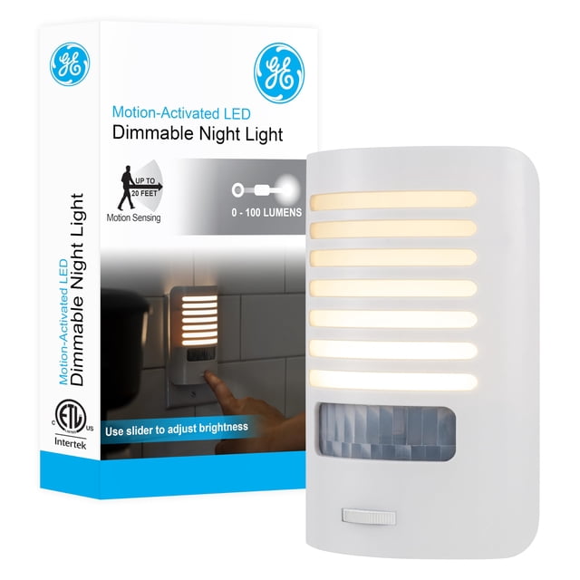 Luz nocturna GE LED con sensor de movimiento, regulable, blanca 67555