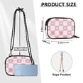 thumbnail image 4 of FORMRS Mini Crossbody Bag for Women Adjustable Shoulder Rope Travel Casual Phone Purse, Pink Checkered Heart, 4 of 7