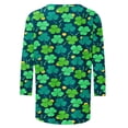 thumbnail image 5 of Luxalzxs St. Patricks Day Shirts for Women Fashion Oversized Printed T-Shirt 3/4 Sleeves Round Neck Casual Tops Blouse, 5 of 5