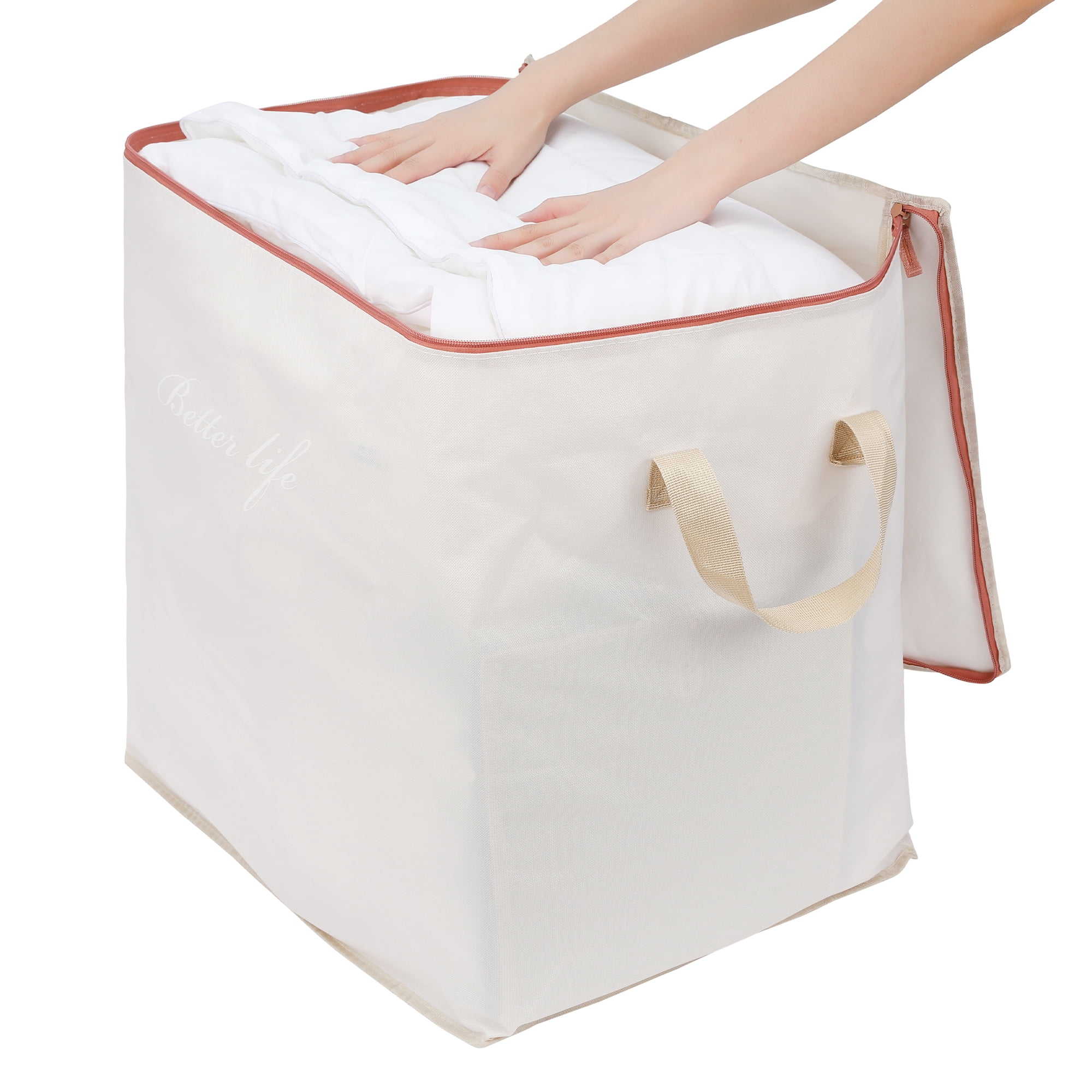 Unique Bargains 1 Pack Clothes Storage Bags Moving Bags Beige 39*20*20in