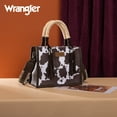 thumbnail image 6 of Wrangler Tote Bag Cow Print Western Satchel Bags for Women with Braided Rope Handle, Coffee, 6 of 7
